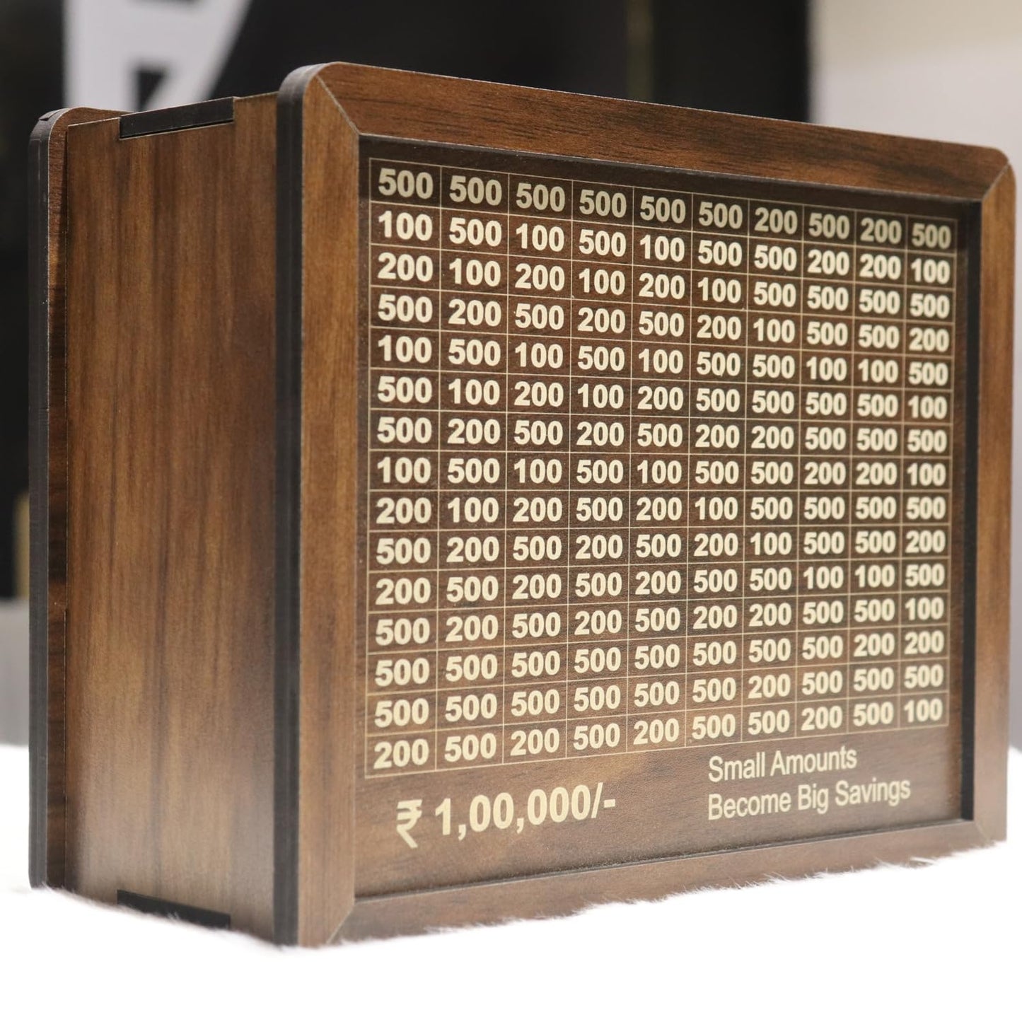 Wooden Money Bank - ₹1 Lakh Savings Box