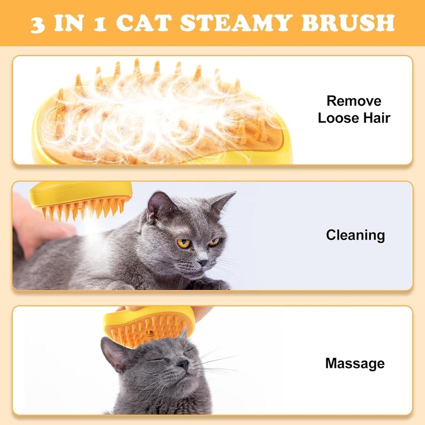 FlexiFur Steaming Pet Hairbrush